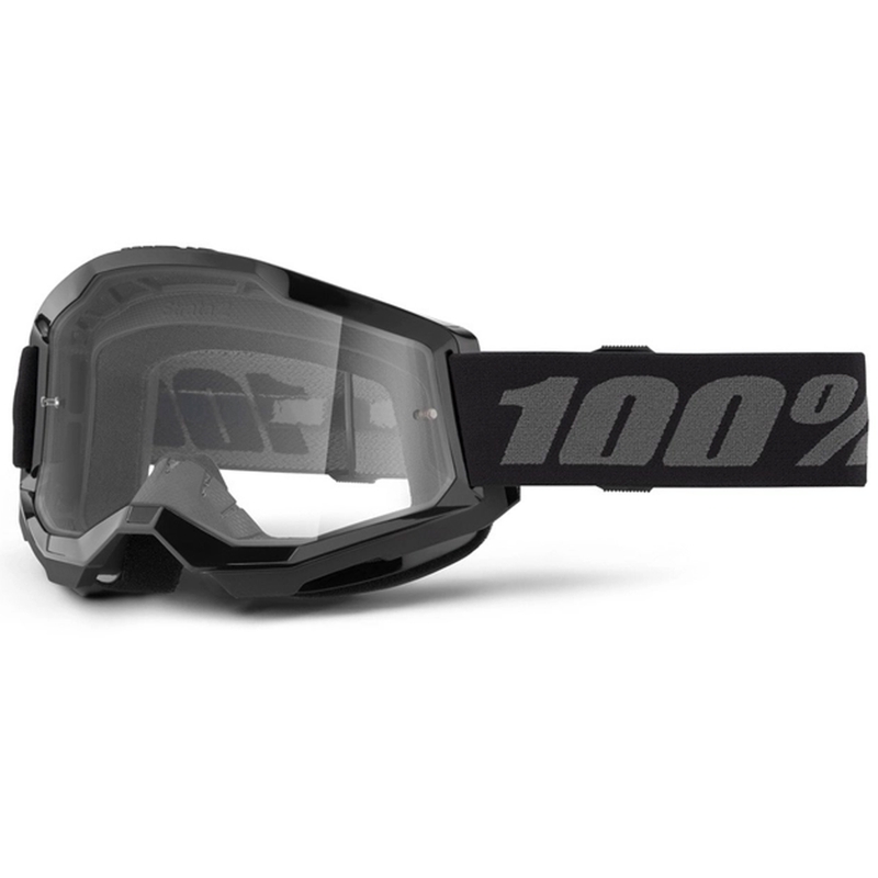 Gogle motocrossowe 100% STRATA 2 New czarne (przezroczyste pleksi)