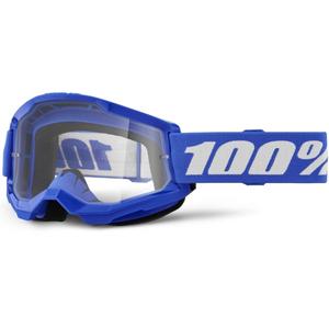Gogle motocrossowe 100% STRATA 2 New Blue (przezroczysta pleksiglas)