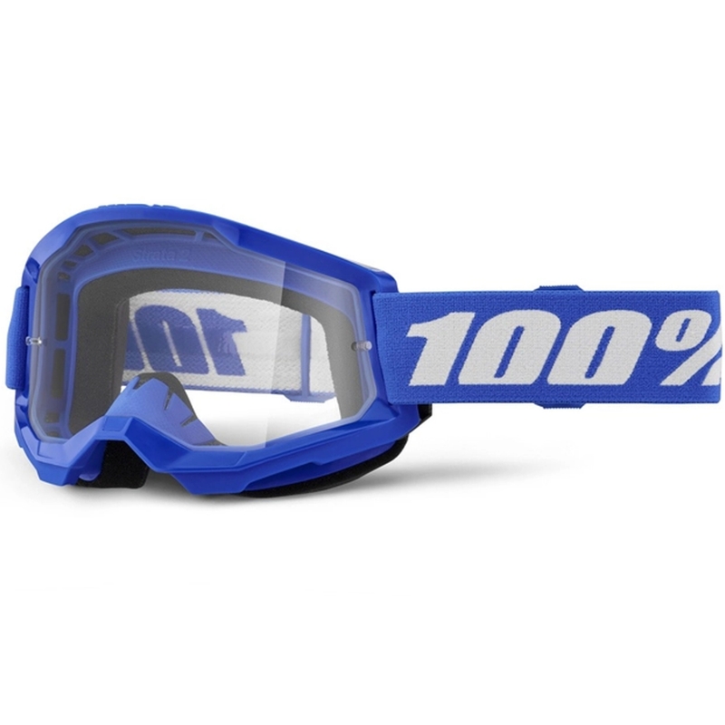 Gogle motocrossowe 100% STRATA 2 New Blue (przezroczysta pleksiglas)