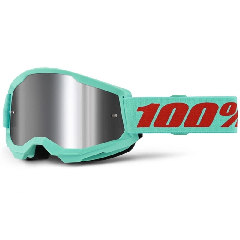 Gogle motocrossowe 100% STRATA 2 New Maupiti zielone (srebrne pleksi)