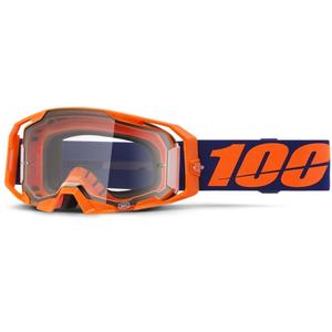 Gogle motocrossowe 100% ARmatic Neon Orange z przezroczystą plexi
