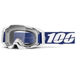 Gogle motocrossowe 100% ARmatic niebieskie z przezroczystą plexi