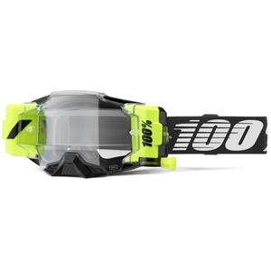 Gogle motocrossowe 100% - USA Armega Forecast czarne (przezroczyste szkło)