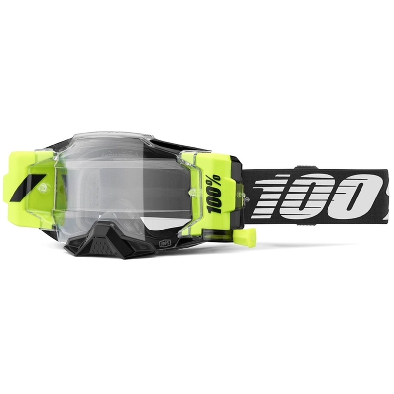 Gogle motocrossowe 100% - USA Armega Forecast czarne (przezroczyste szkło)
