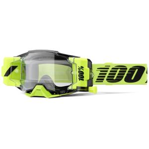Gogle motocrossowe 100% - USA Armega Forecast fluo green (szkło przezroczyste)
