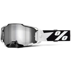 Gogle motocrossowe 100% - USA ARMEGA Renen srebrna plexi
