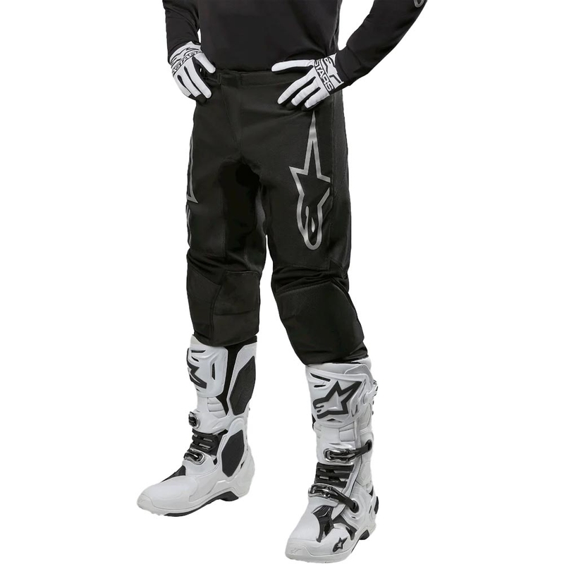Spodnie motocrossowe Alpinestars Fluid Graphite czarno-srebrne