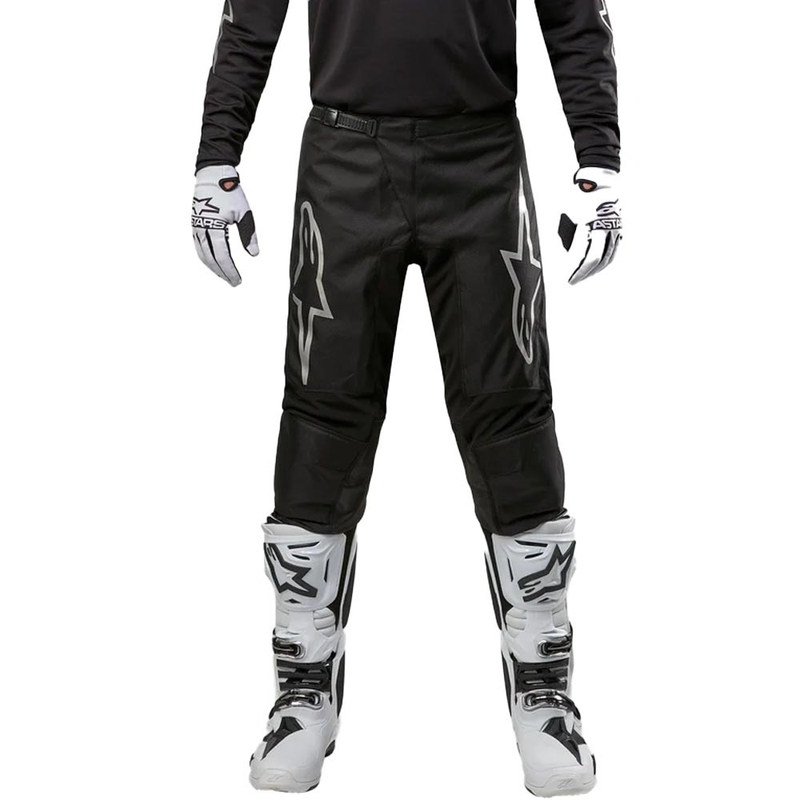 Spodnie motocrossowe Alpinestars Fluid Graphite czarno-srebrne