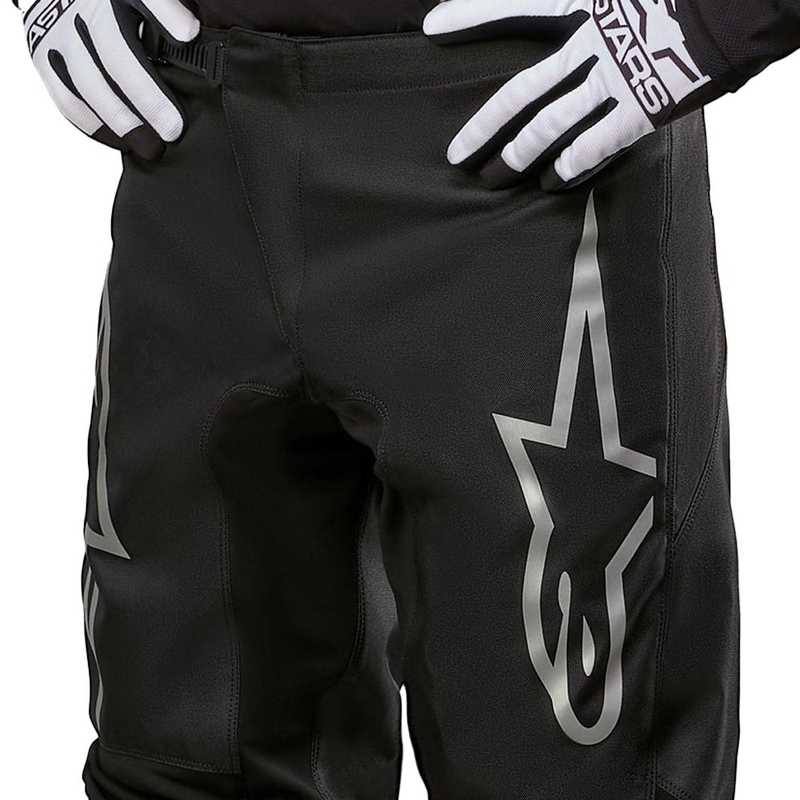 Spodnie motocrossowe Alpinestars Fluid Graphite czarno-srebrne