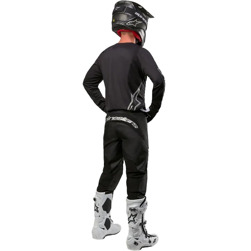 Spodnie motocrossowe Alpinestars Fluid Graphite czarno-srebrne