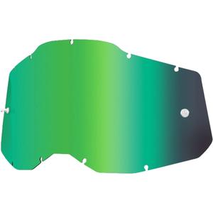 Plexi 100% Racecraft 2/Accuri 2/Strata 2 green mirrored (Anti-fog)
