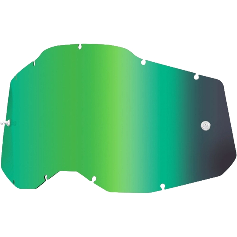 Plexi 100% Racecraft 2/Accuri 2/Strata 2 green mirrored (Anti-fog)