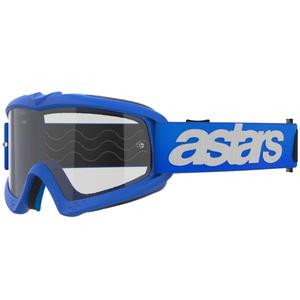 Niebieskie gogle motocrossowe Alpinestars Vision Youth Blaze z przezroczystymi soczewkami