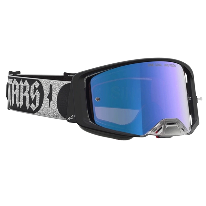 Gogle motocrossowe Alpinestars Supertech Atrox czarno-srebrne