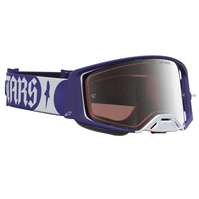 Gogle motocrossowe Alpinestars Supertech Atrox niebiesko-białe