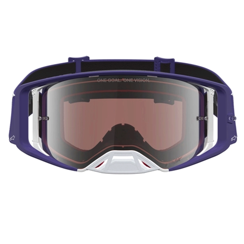 Gogle motocrossowe Alpinestars Supertech Atrox niebiesko-białe