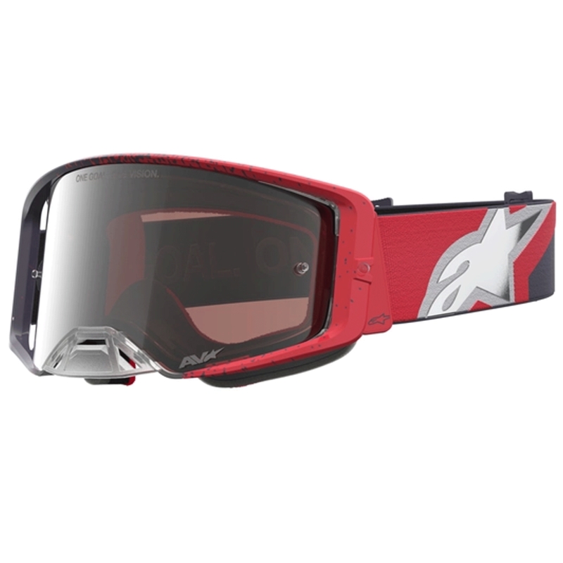 Gogle motocrossowe Alpinestars Supertech czarno-czerwone