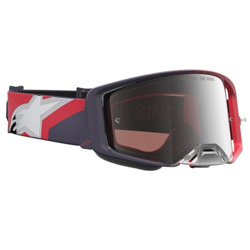 Gogle motocrossowe Alpinestars Supertech czarno-czerwone