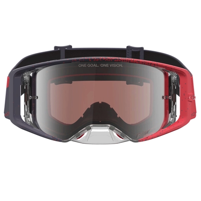 Gogle motocrossowe Alpinestars Supertech czarno-czerwone