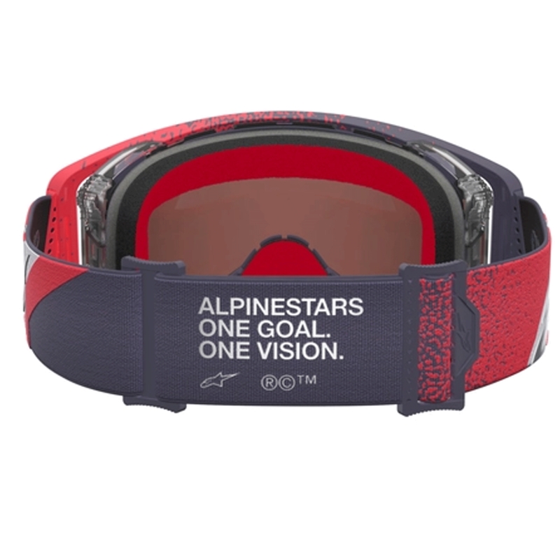 Gogle motocrossowe Alpinestars Supertech czarno-czerwone