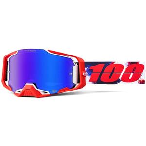 Gogle motocrossowe 100% ARMEGA Morpho z niebieską plexi HIPER