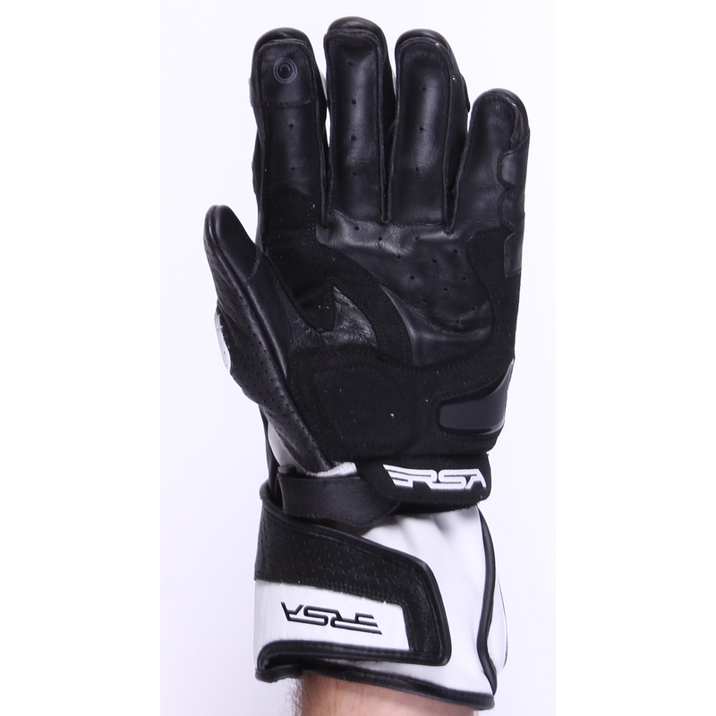 Rękawice motocyklowe RSA Colorado czarno-białe wyprzedaż