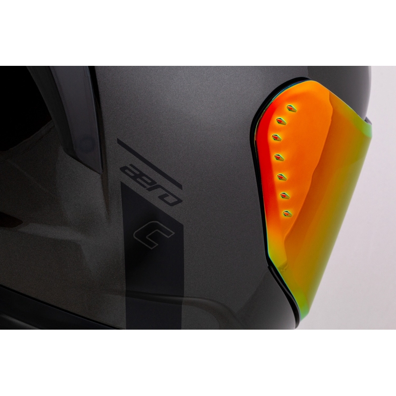 Kask motocyklowy Cassida Aero Super Mono Full Face Glossy Black Chrome-Black - II. jakość