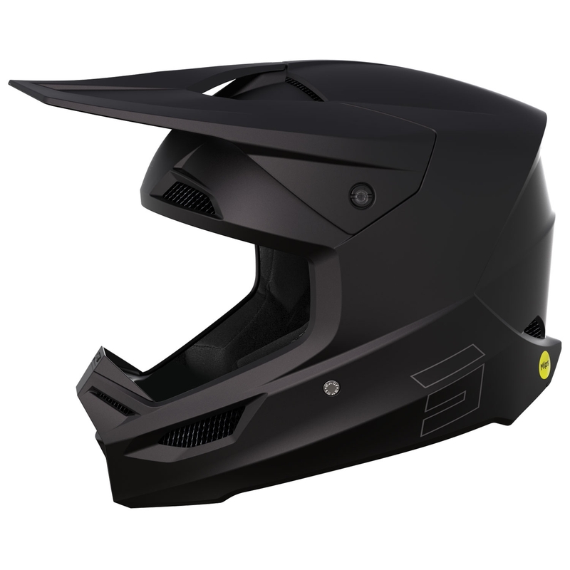 Kask motocrossowy Shot Race Solid czarny - II gatunek wyprzedaż - II. jakość