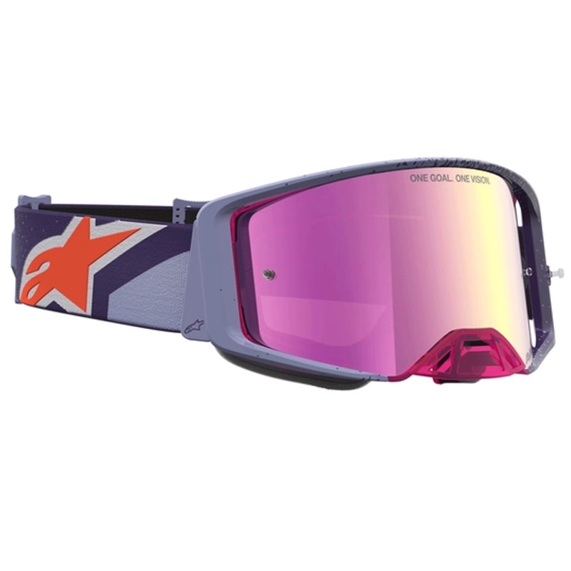 Okulary motocrossowe Alpinestars Supertech Hiten fioletowo-czerwone