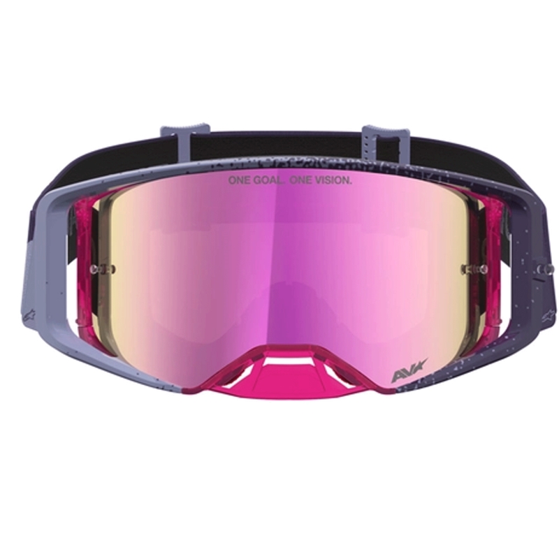 Okulary motocrossowe Alpinestars Supertech Hiten fioletowo-czerwone