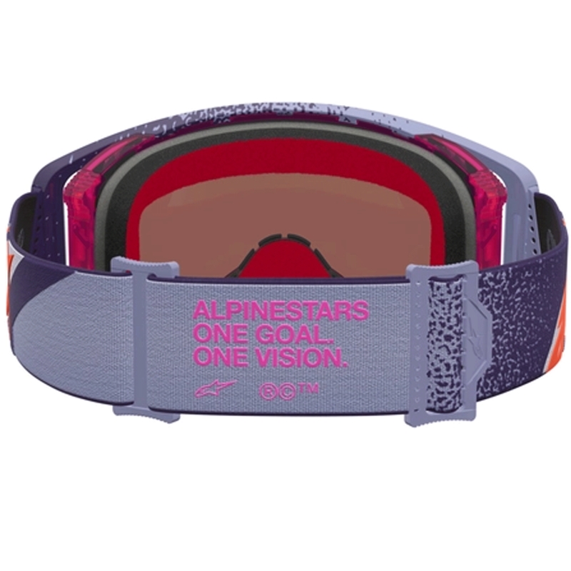 Okulary motocrossowe Alpinestars Supertech Hiten fioletowo-czerwone