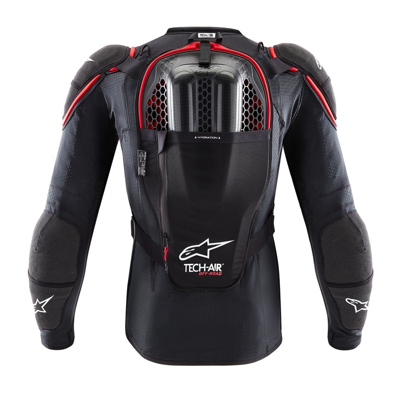 Kamizelka Alpinestars TECH-AIR®OFF-ROAD z systemem poduszek powietrznych czarno-czerwona - II. jakość