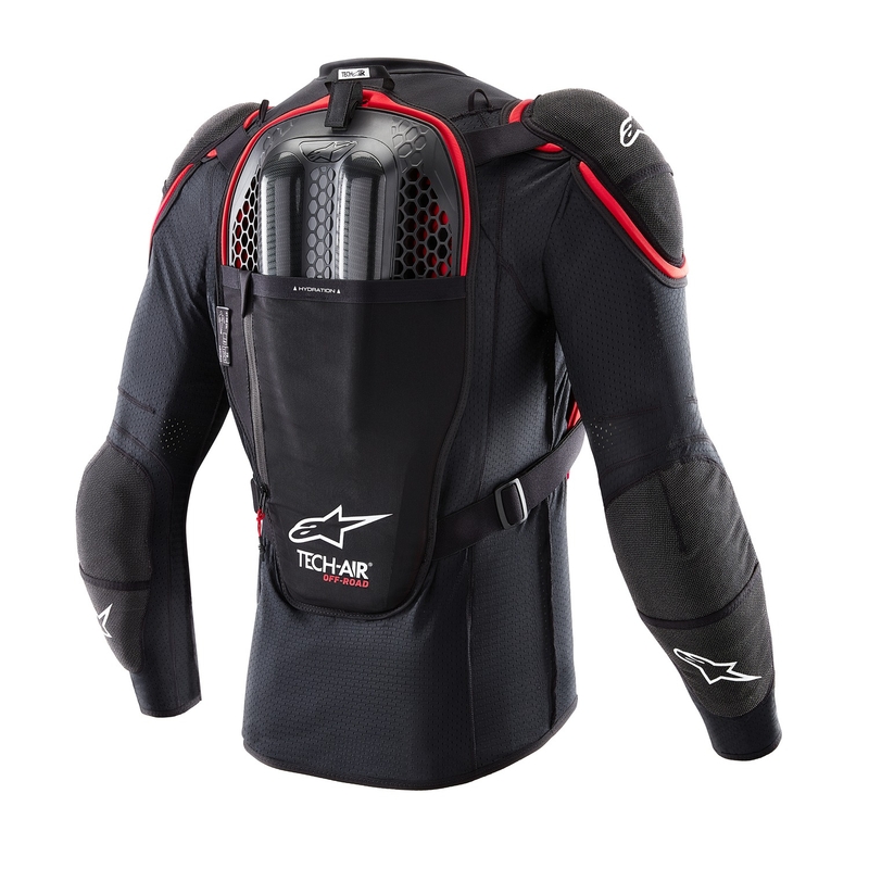 Kamizelka Alpinestars TECH-AIR®OFF-ROAD z systemem poduszek powietrznych czarno-czerwona - II. jakość