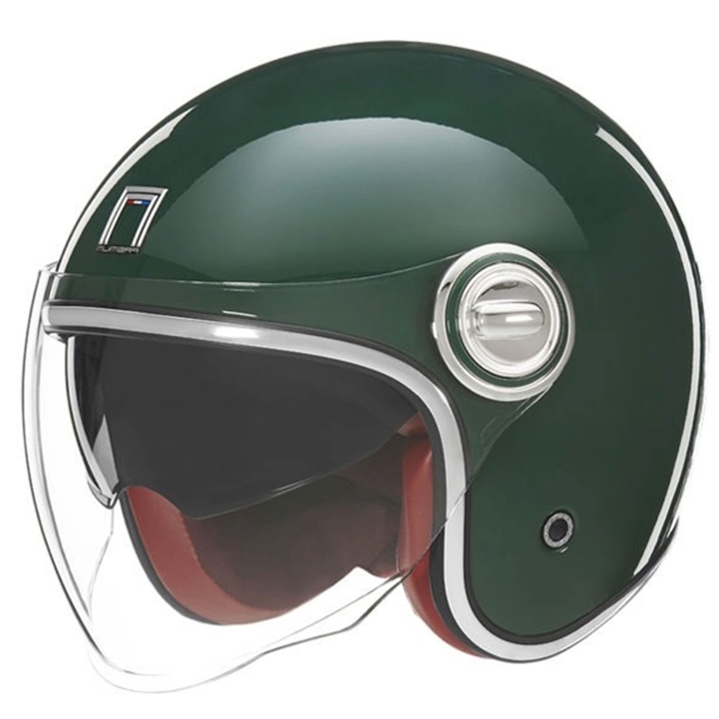 Kask motocyklowy otwarty NOX PREMIUM Heritage zielony - II. jakość