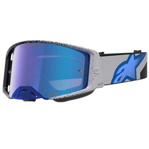 Gogle motocrossowe Alpinestars Supertech Hiten czarno-niebieskie