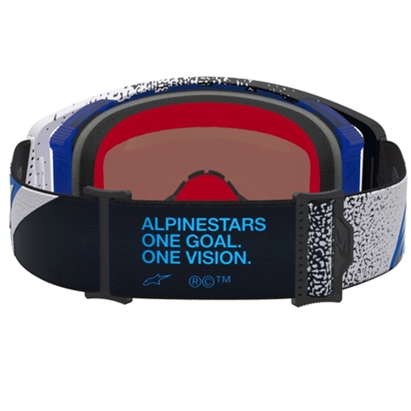Gogle motocrossowe Alpinestars Supertech Hiten czarno-niebieskie