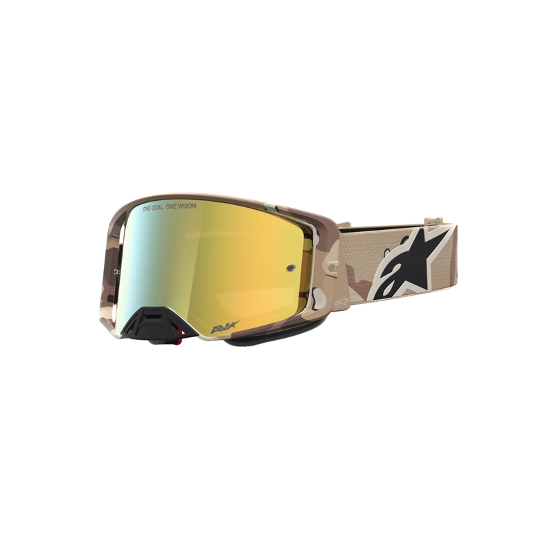 Gogle motocrossowe Alpinestars Supertech Lone w kamuflażu piaskowym