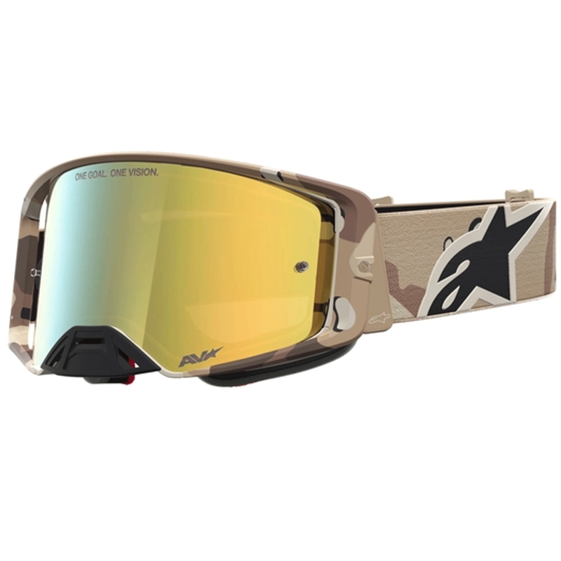 Gogle motocrossowe Alpinestars Supertech Lone w kamuflażu piaskowym