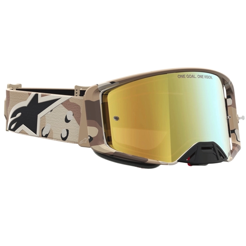 Gogle motocrossowe Alpinestars Supertech Lone w kamuflażu piaskowym