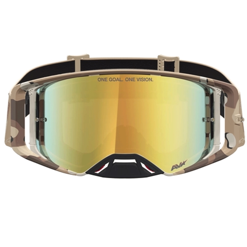 Gogle motocrossowe Alpinestars Supertech Lone w kamuflażu piaskowym
