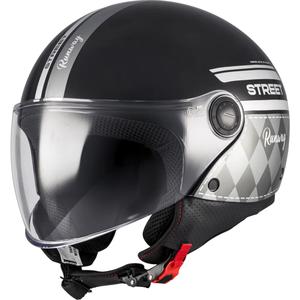 Kask motocyklowy otwarty MT Street S Runway B2 czarno-szary - II. jakość