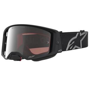 Gogle motocrossowe Alpinestars Supertech Vesta matowe czarno-srebrne
