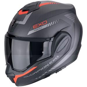 Kask motocyklowy składany Scorpion EXO-TECH EVO CARBON COSY matowy czarno-czerwony - II. jakość