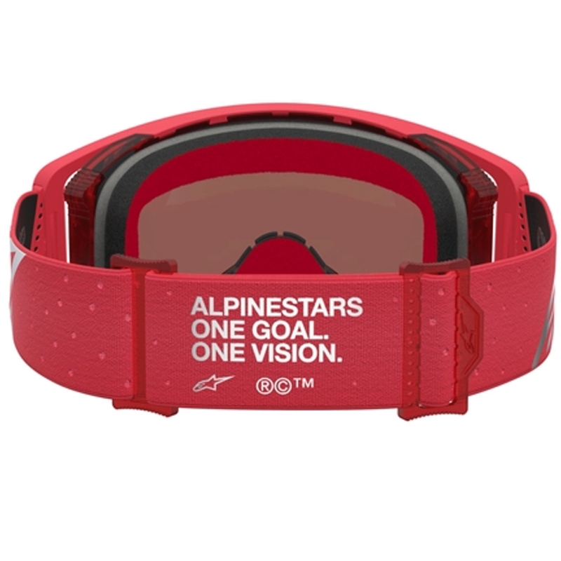 Gogle motocrossowe Alpinestars Supertech Vesta fluo red-chrome