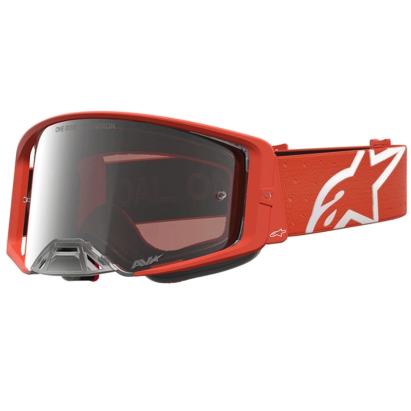 Gogle motocrossowe Alpinestars Supertech Vesta pomarańczowo-srebrne