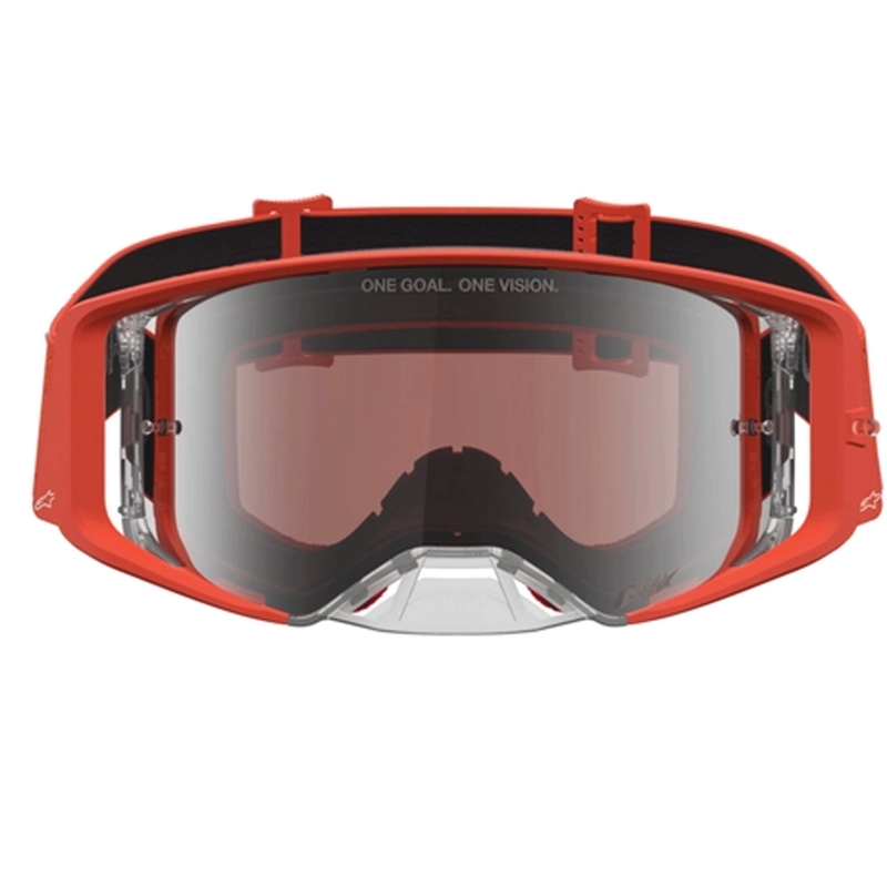 Gogle motocrossowe Alpinestars Supertech Vesta pomarańczowo-srebrne