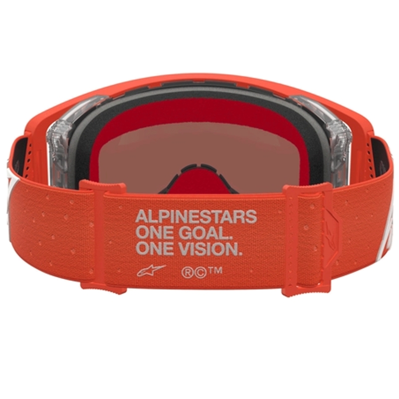 Gogle motocrossowe Alpinestars Supertech Vesta pomarańczowo-srebrne
