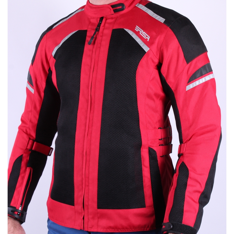 Damska kurtka motocyklowa RSA Viper czarno-czerwona outlet. wyprzedaż