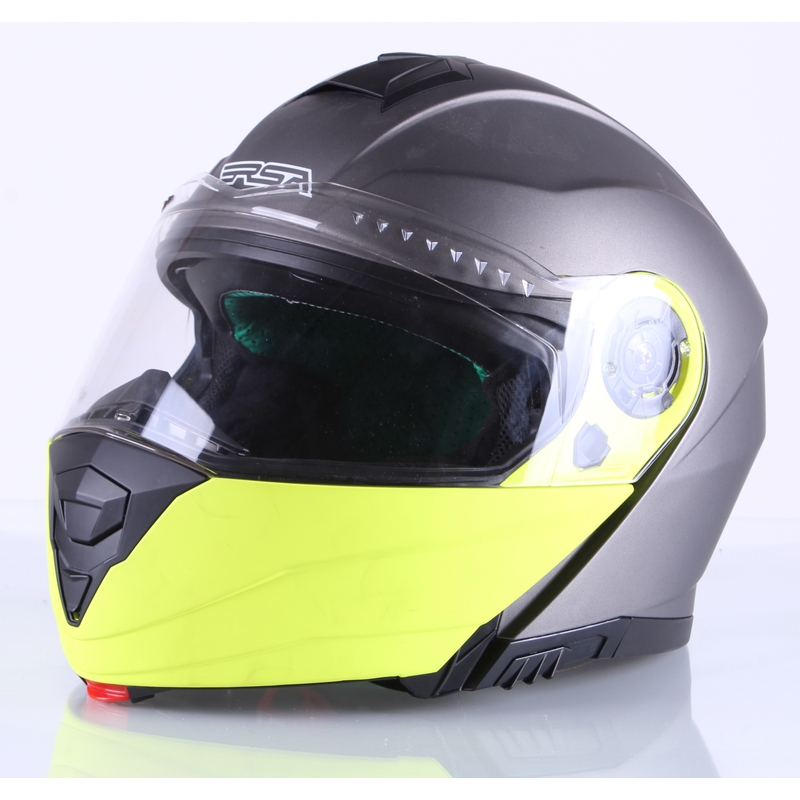Szczękowy kask motocyklowy RSA Titanos szaro-fluo żółty wyprzedaż
