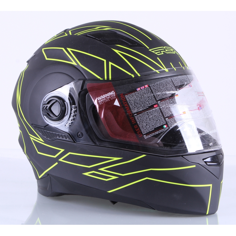Kask motocyklowy RSA District czarno-fluo żółty wyprzedaż